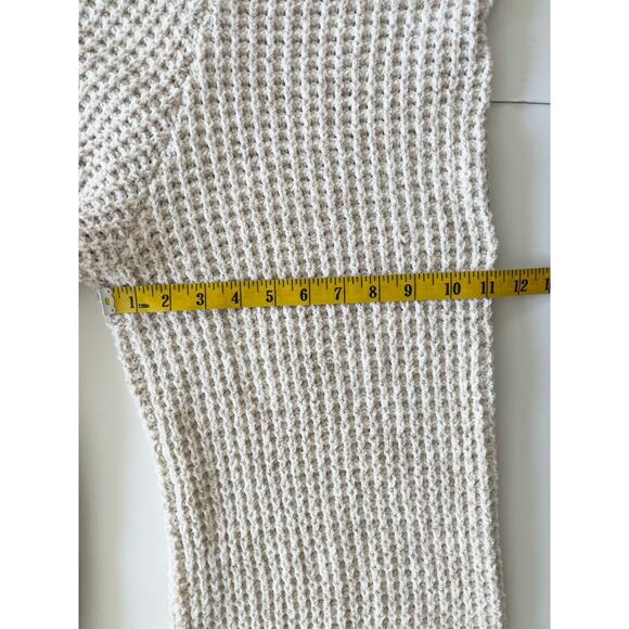 Beach Riot Rayne Sweater Pants Women M Cream Wide Legs Waffle Knit Stretch - Picture 7 of 11